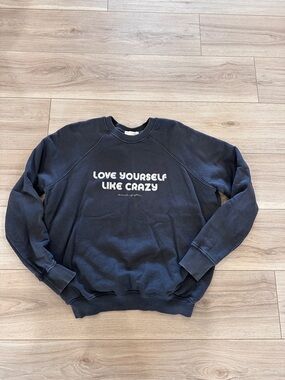 Spiritual Gangster Love Yourself Like Crazy Graphic Crewneck Sweater Sweatshirt